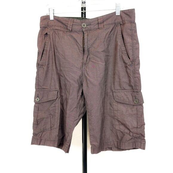 Buckle Black, Mens Shorts, Cargo, Maroon, Size 36, Outseam 24 In, Light Weight - Picture 1 of 5
